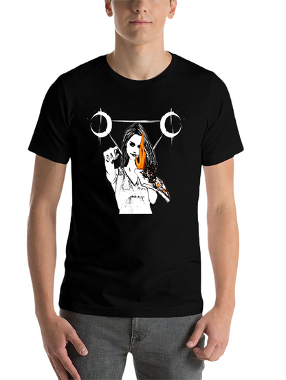 Occult Witch Burning Pizza Slice T-Shirt