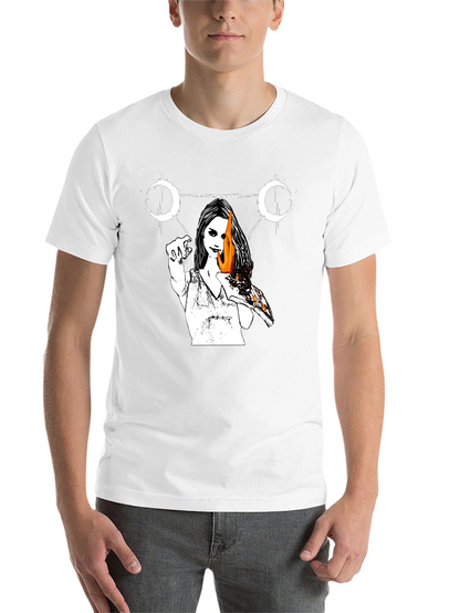 Occult Witch Burning Pizza Slice T-Shirt