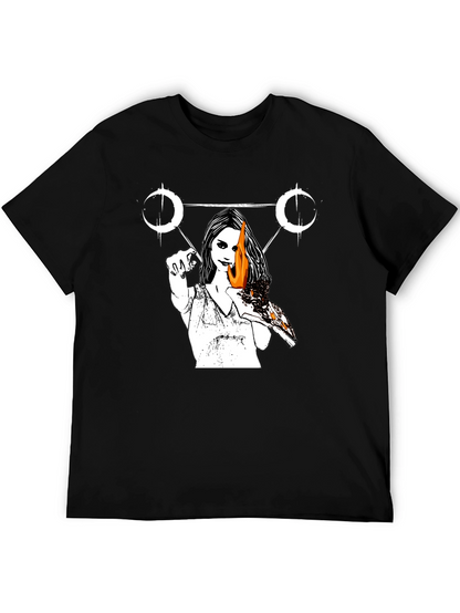 Occult Witch Burning Pizza Slice T-Shirt