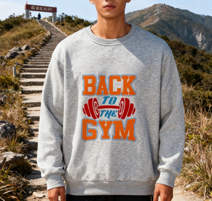Vibrant Fitness Dumbbell Design Crewneck Top