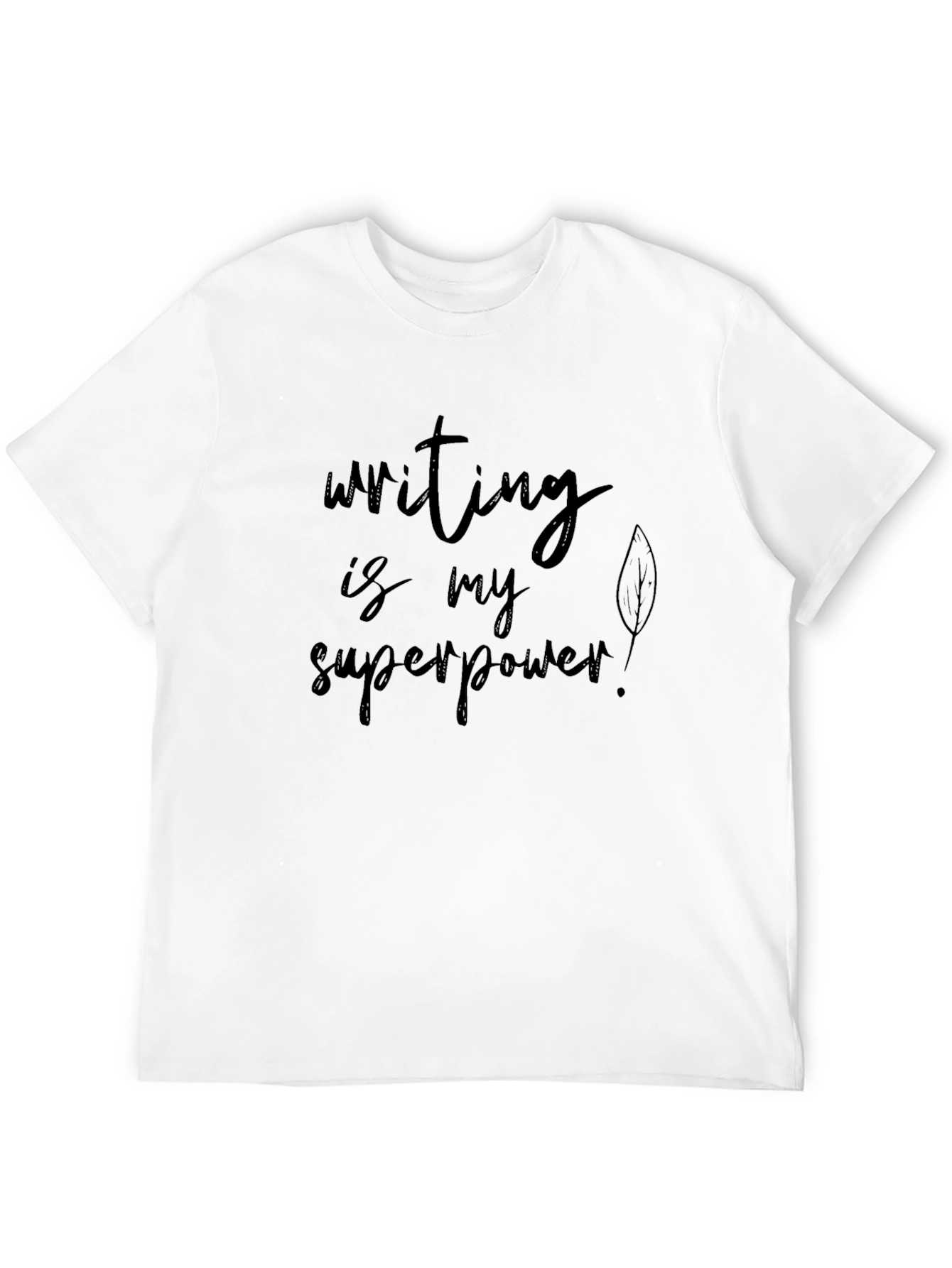 Writing is My Superpower Black T-Shirt