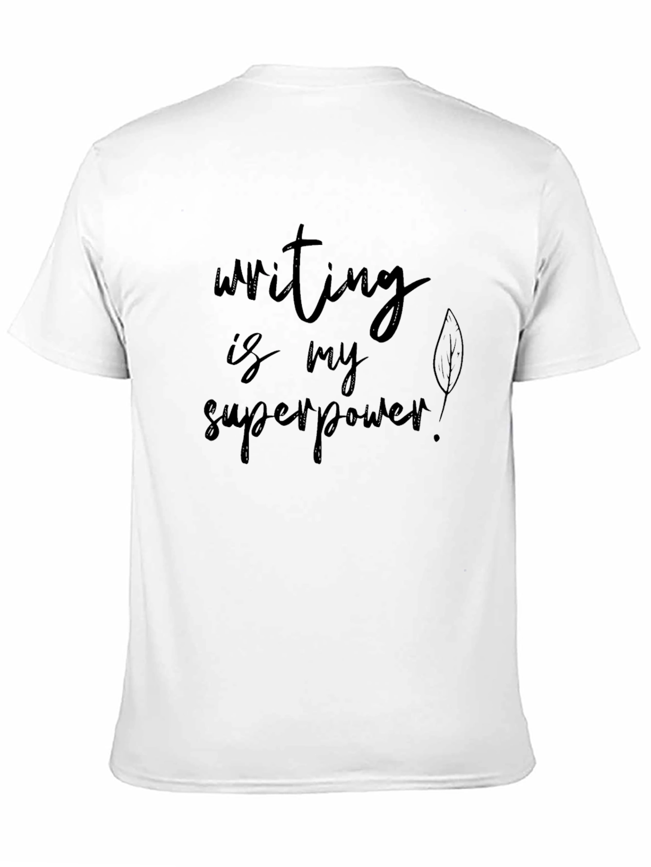 Writing is My Superpower Black T-Shirt