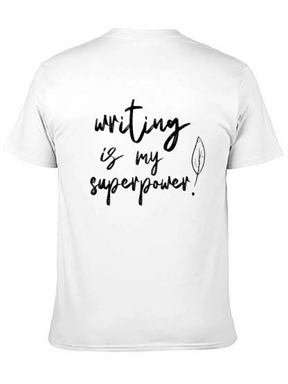 Writing is My Superpower Black T-Shirt