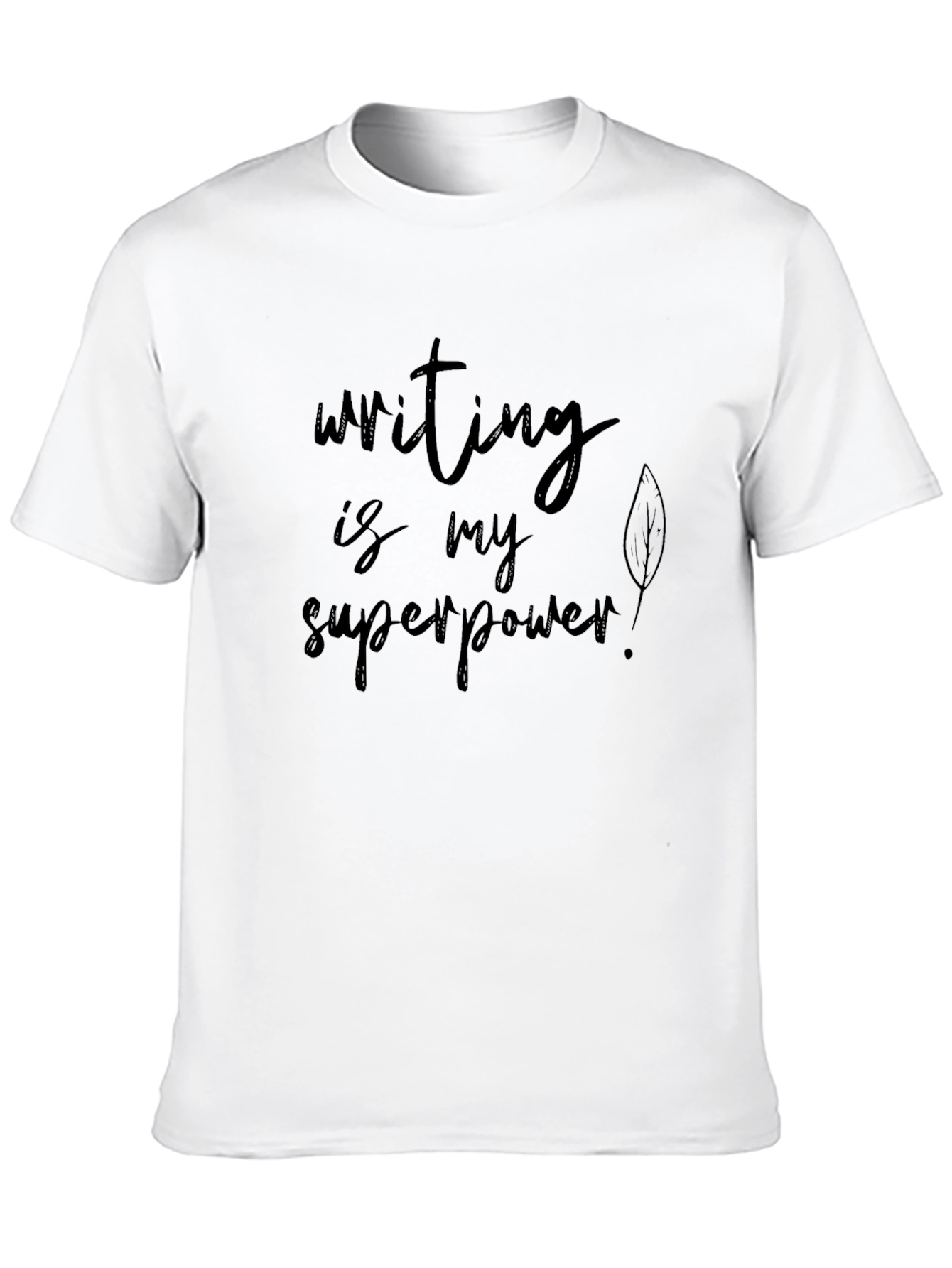 Writing is My Superpower Black T-Shirt