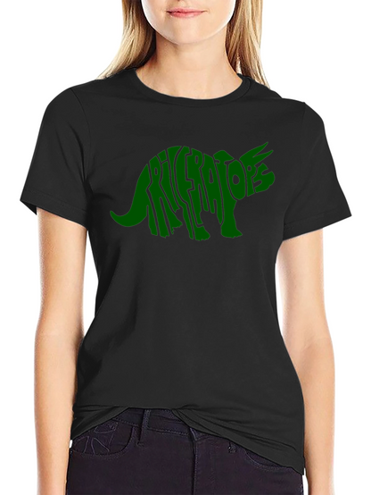 Triceratops Dinosaur Word Art T-Shirt