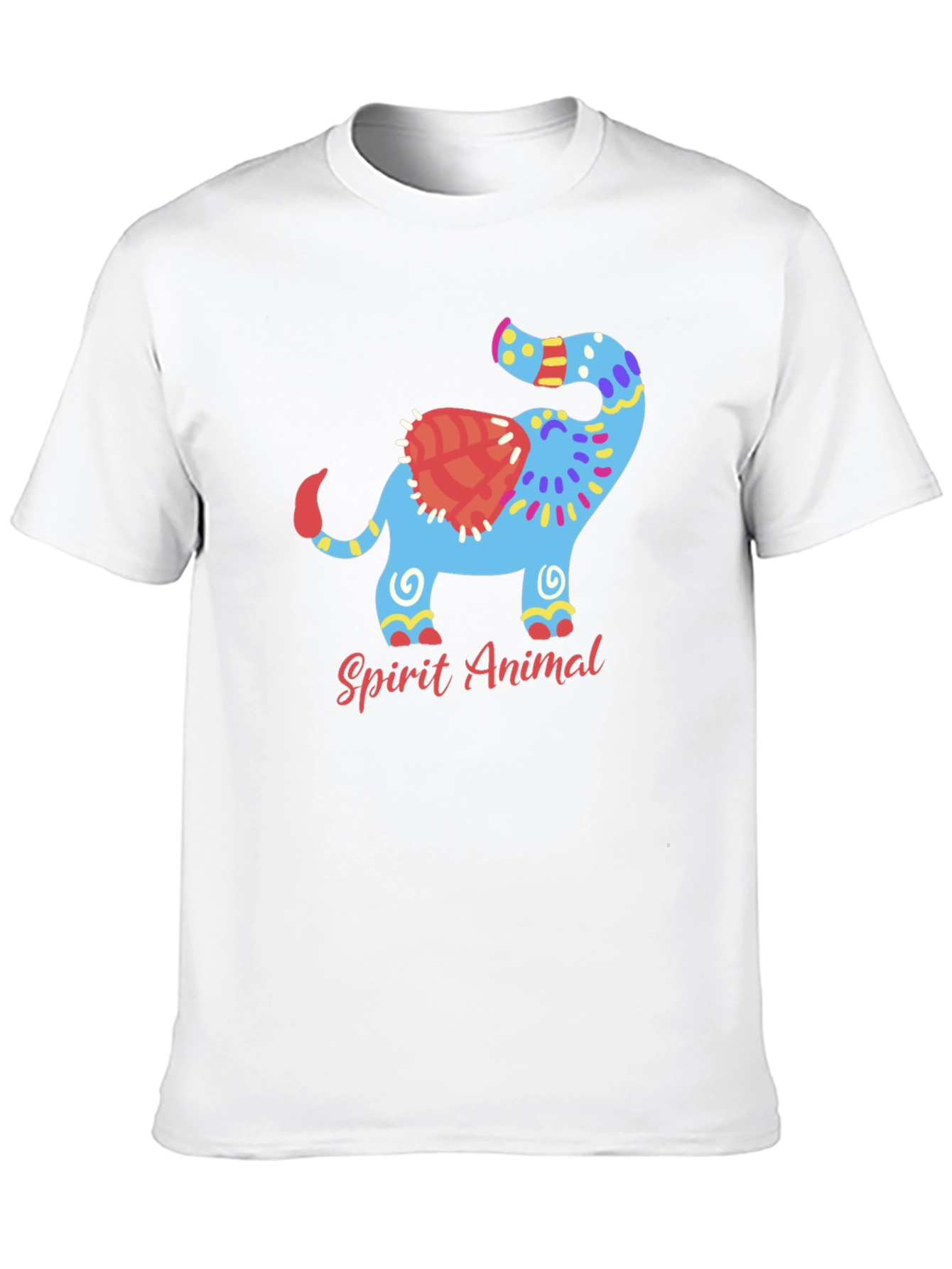Spirit Animal Elephant Graphic Black T-Shirt