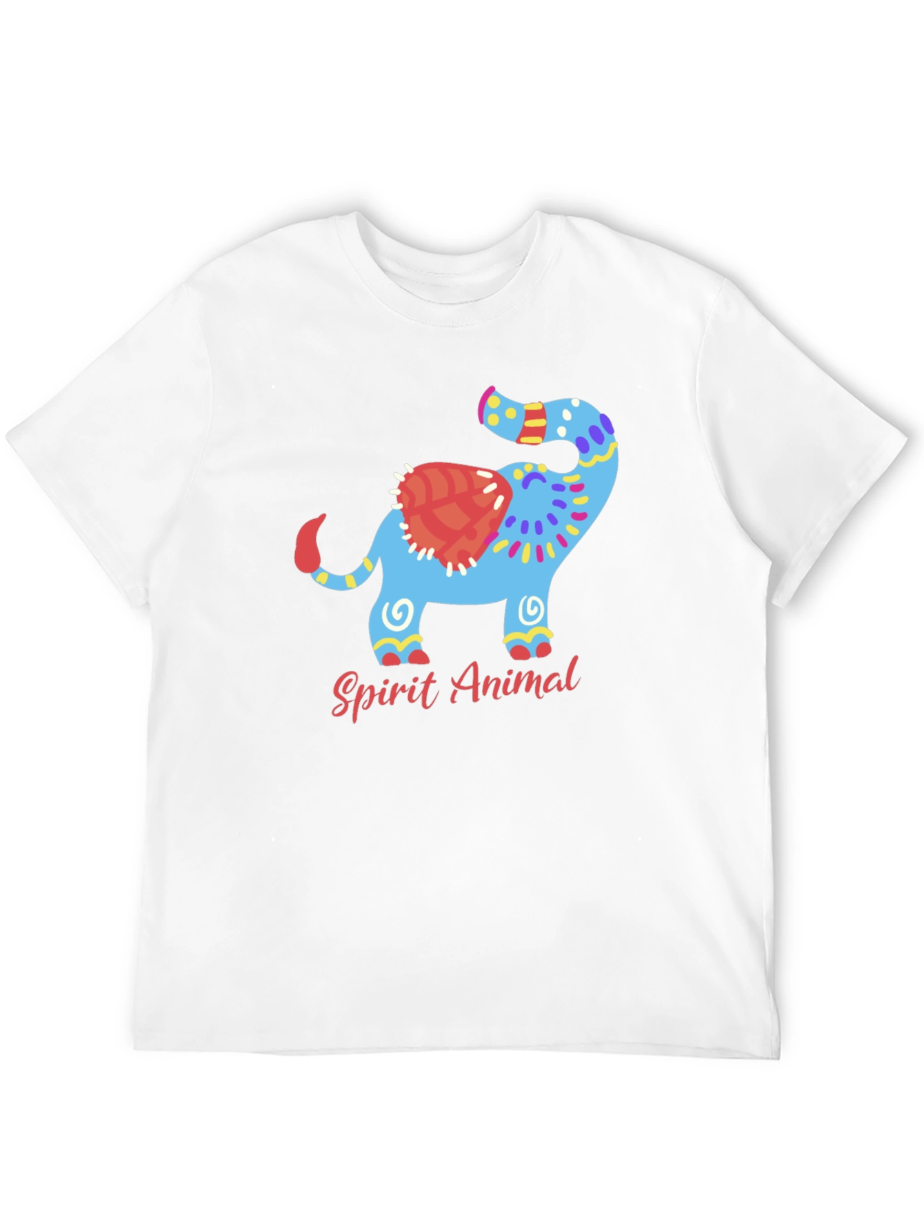 Spirit Animal Elephant Graphic Black T-Shirt