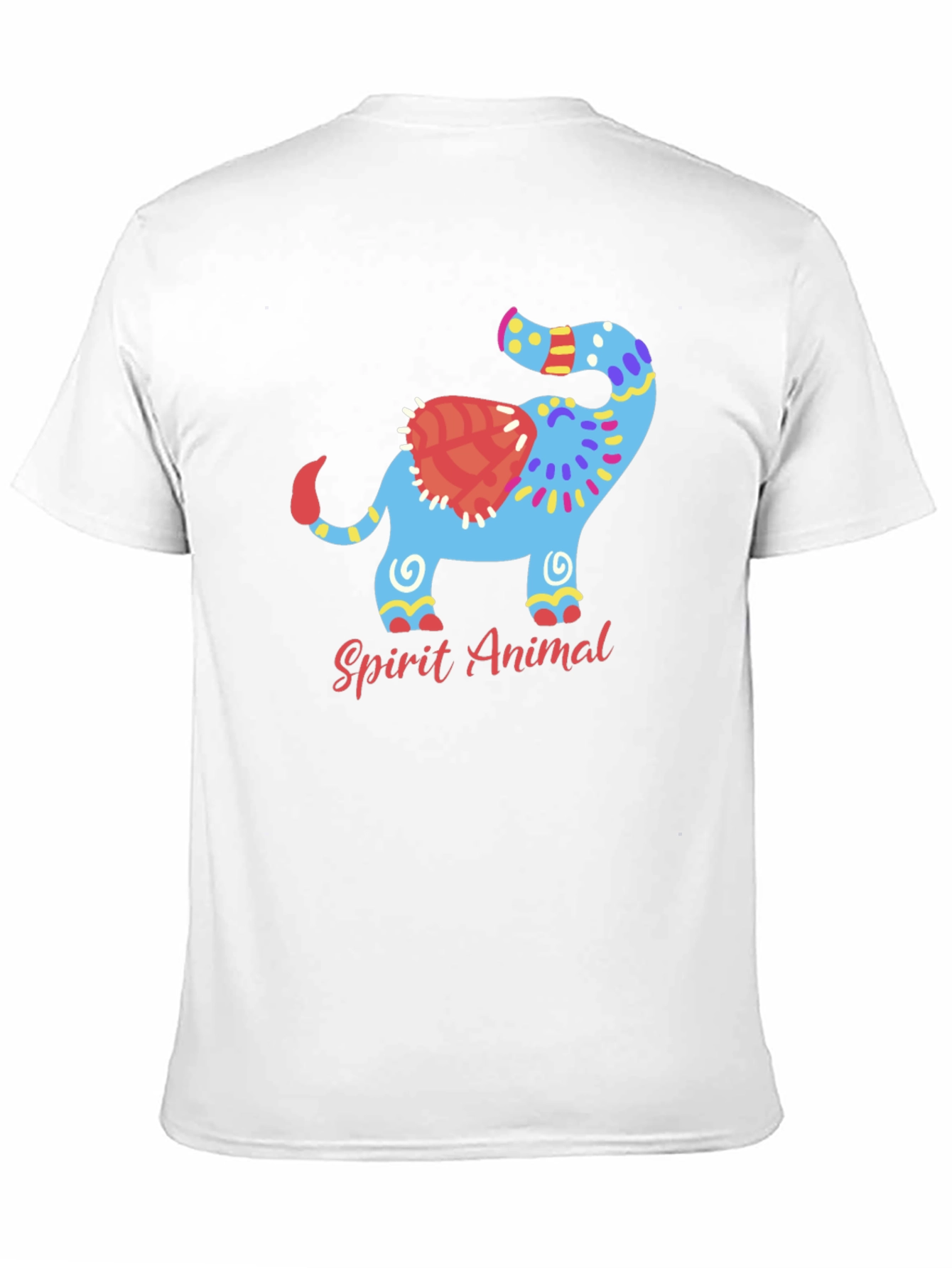 Spirit Animal Elephant Graphic Black T-Shirt