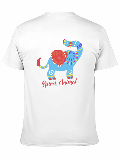 Spirit Animal Elephant Graphic Black T-Shirt