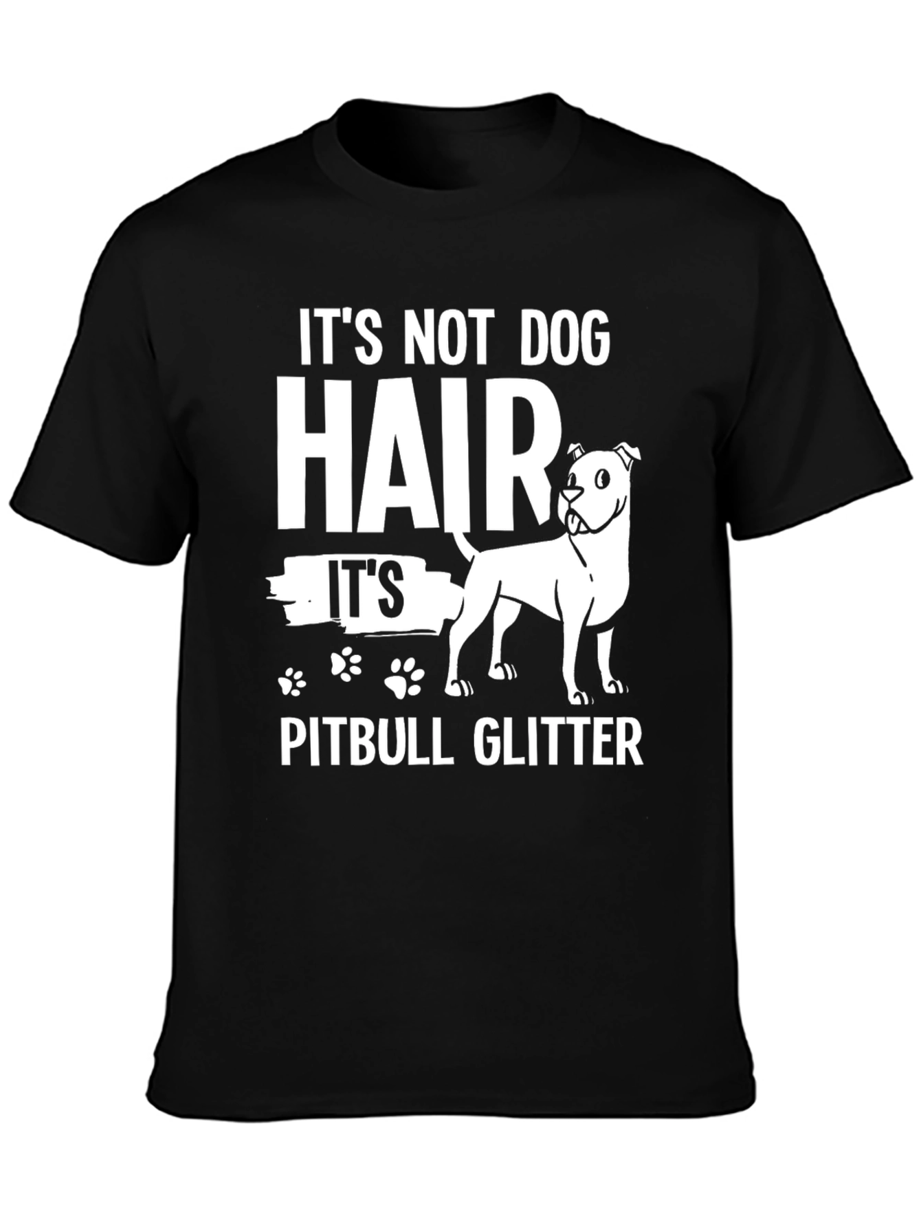 Pitbull Glitter Graphic T-Shirt - Dog Lover Tee