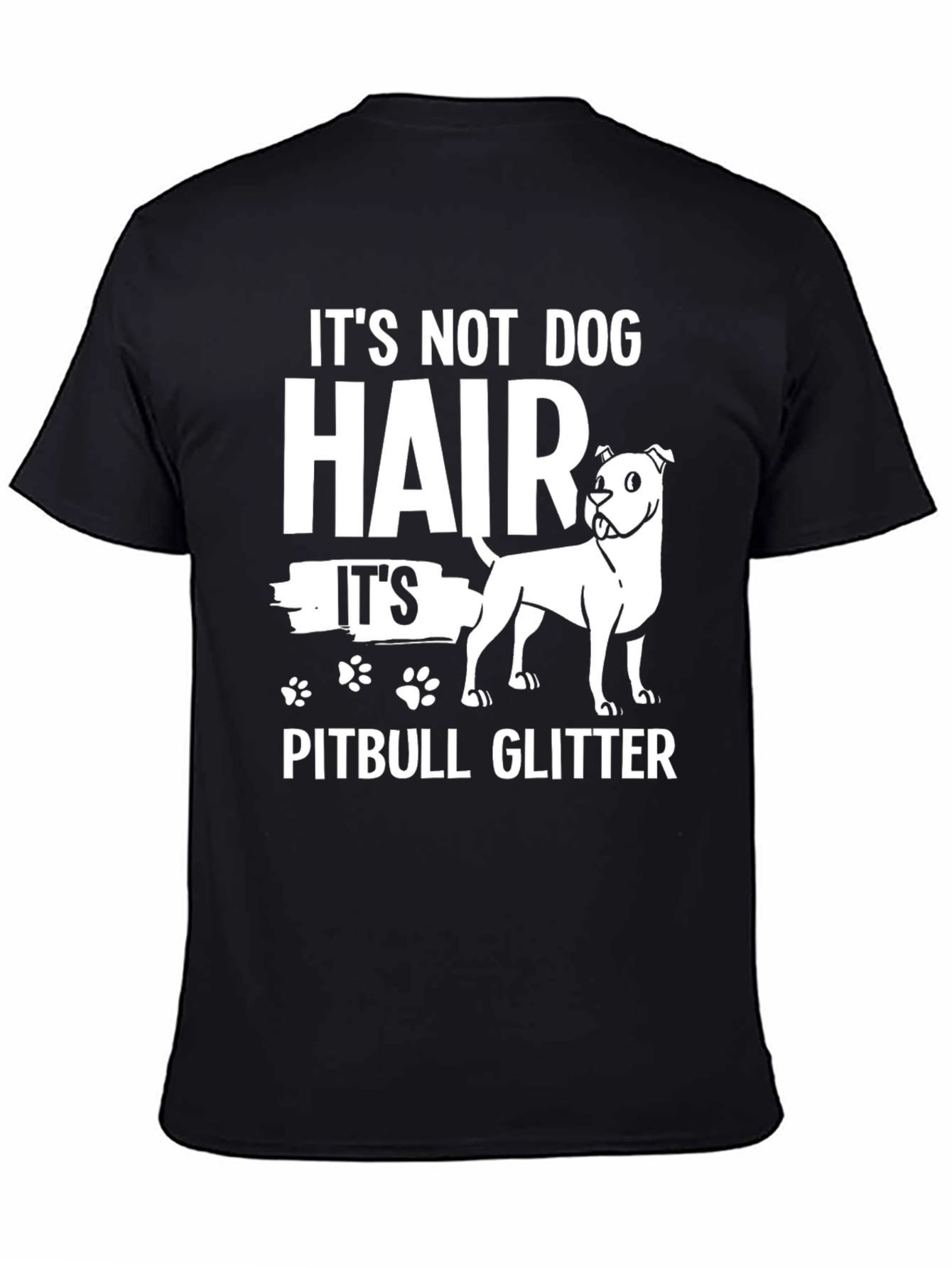 Pitbull Glitter Graphic T-Shirt - Dog Lover Tee