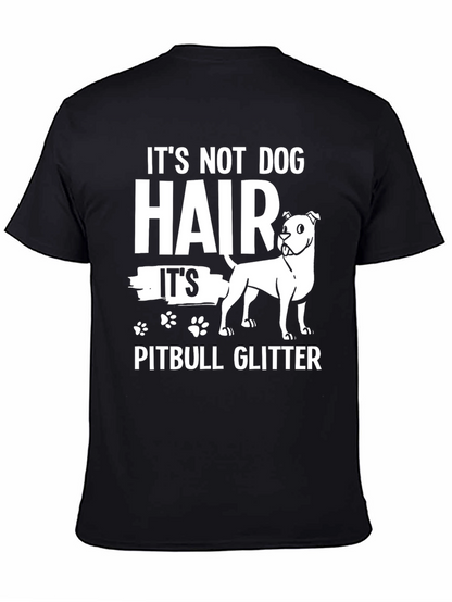 Pitbull Glitter Graphic T-Shirt - Dog Lover Tee