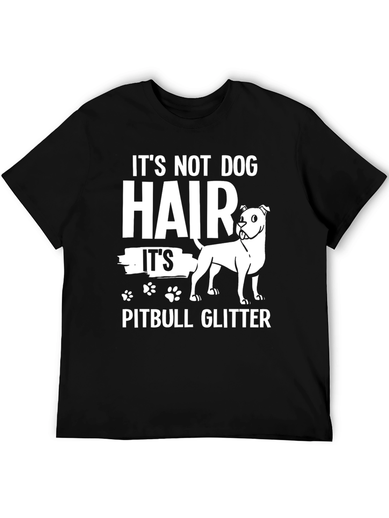 Pitbull Glitter Graphic T-Shirt - Dog Lover Tee