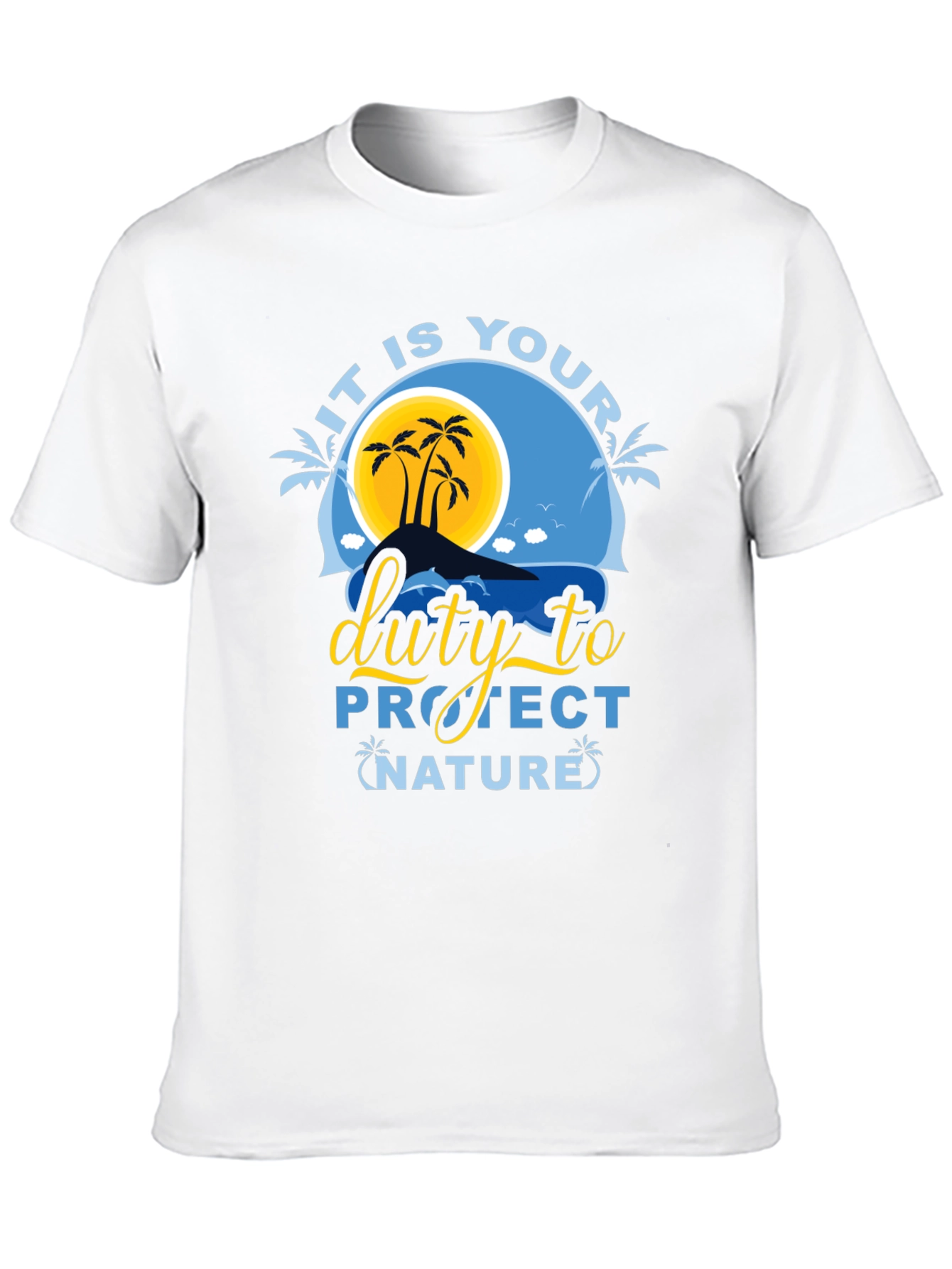 Protect Nature Graphic Tee - Black Cotton T-Shirt