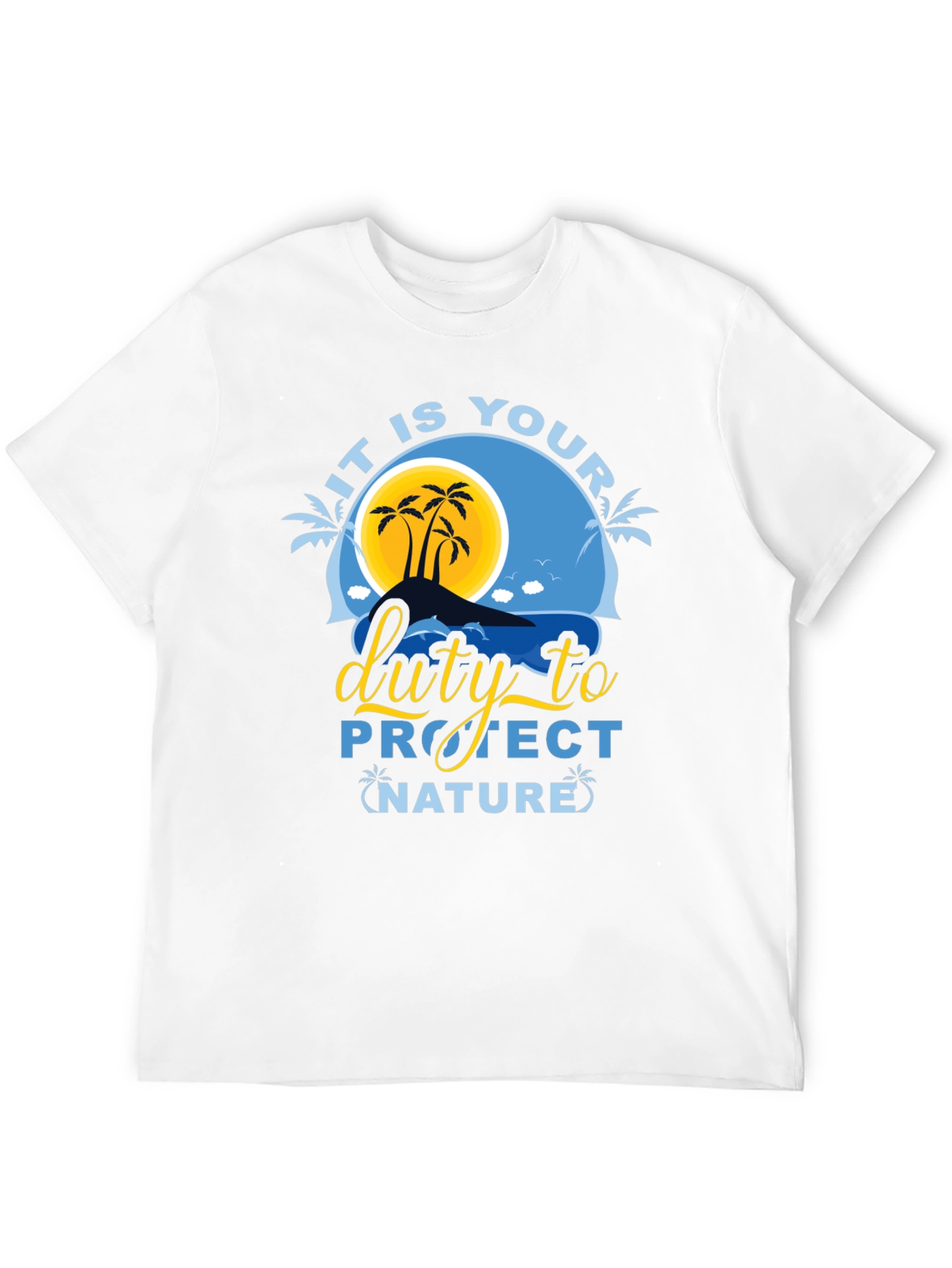 Protect Nature Graphic Tee - Black Cotton T-Shirt