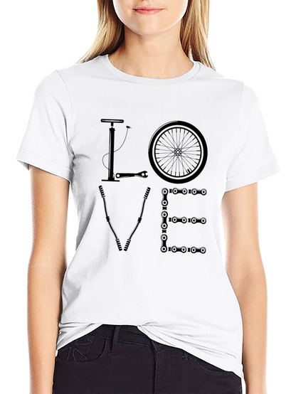 Bicycle Love Graphic Tee - Cyclist Gift