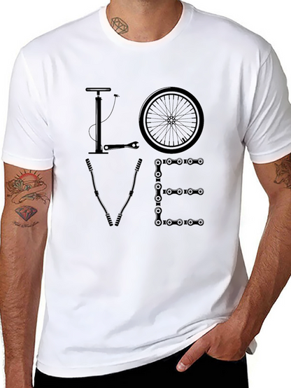 Bicycle Love Graphic Tee - Cyclist Gift