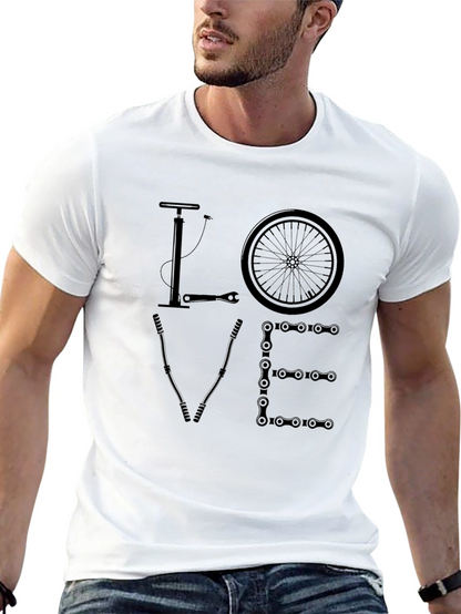 Bicycle Love Graphic Tee - Cyclist Gift
