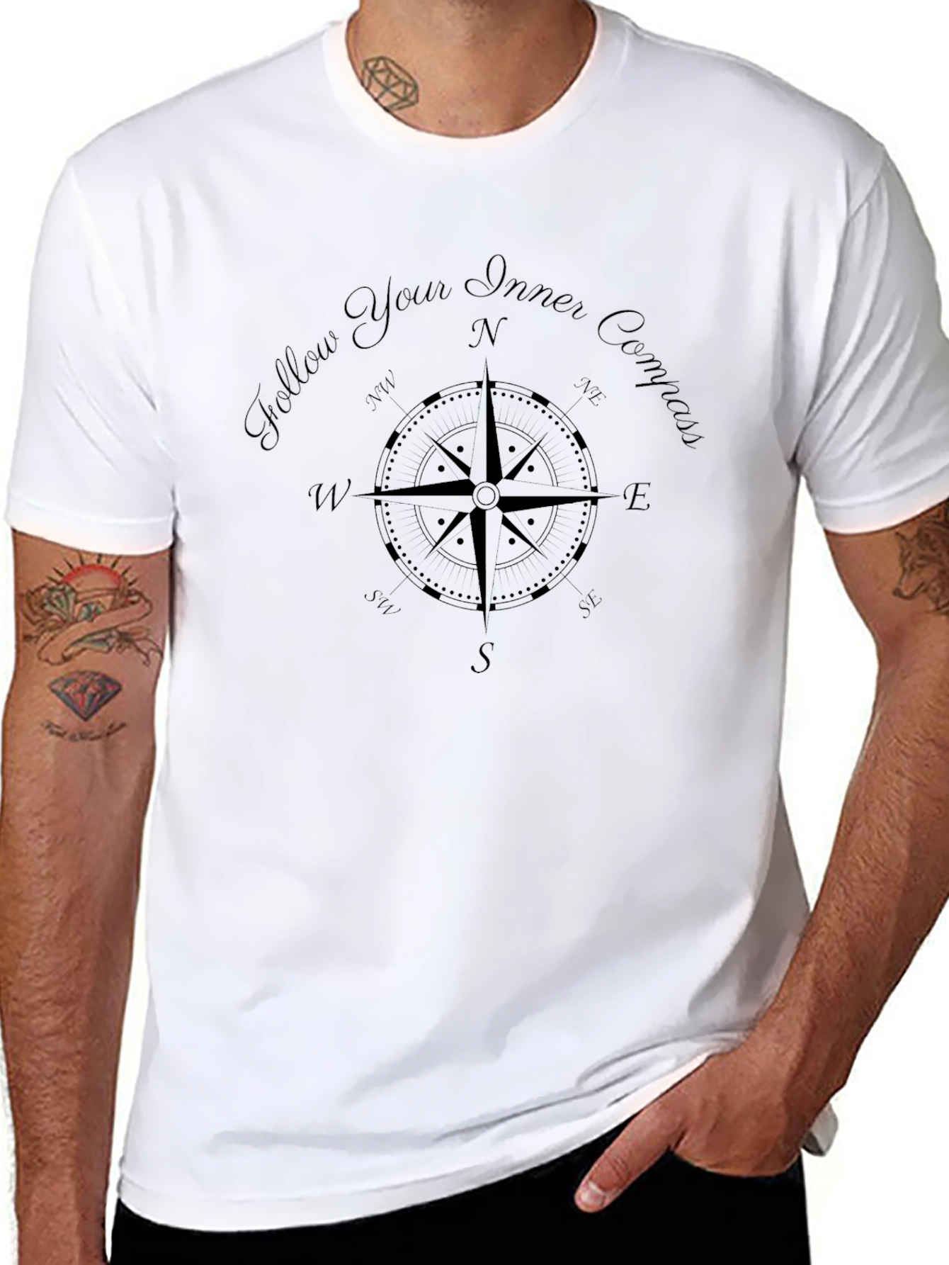 Inner Compass Graphic Tee - Black