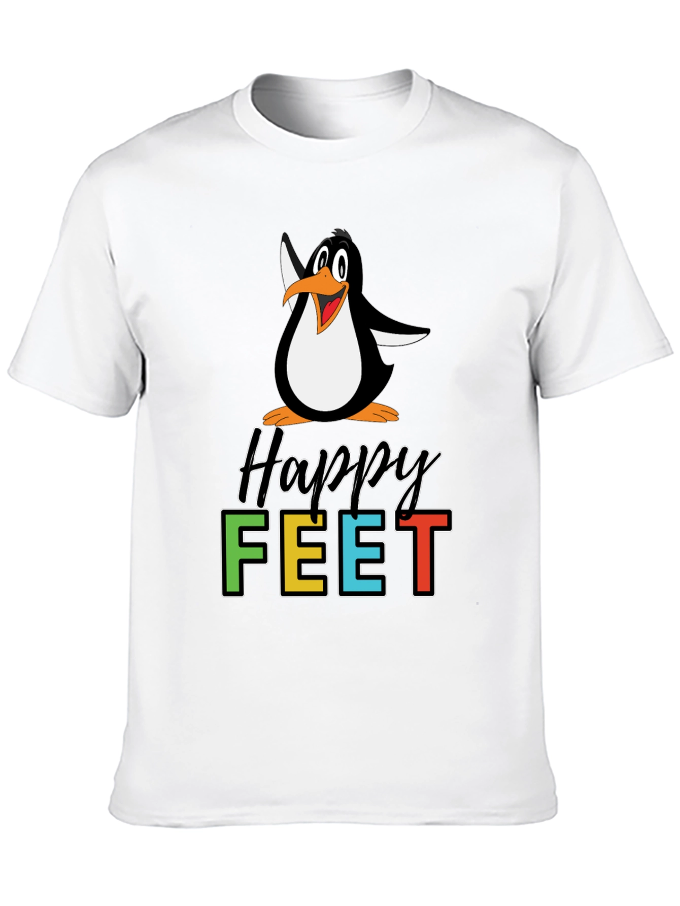 Happy Feet Penguin Graphic Tee - Black T-Shirt