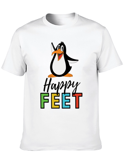 Happy Feet Penguin Graphic Tee - Black T-Shirt