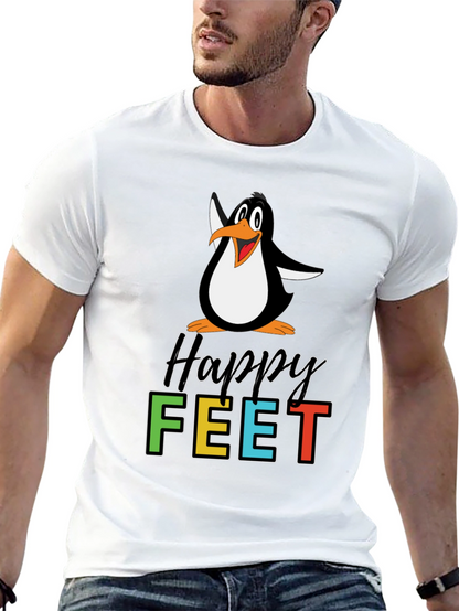 Happy Feet Penguin Graphic Tee - Black T-Shirt