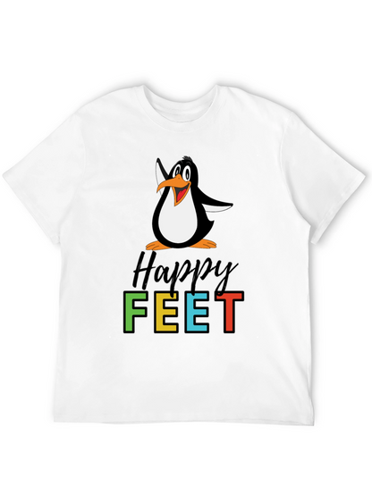 Happy Feet Penguin Graphic Tee - Black T-Shirt
