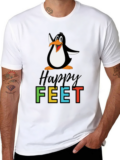 Happy Feet Penguin Graphic Tee - Black T-Shirt