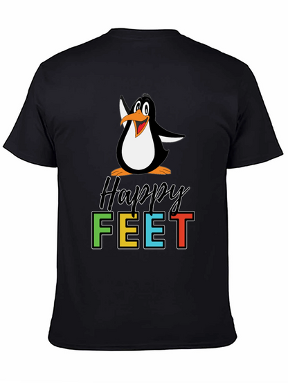 Happy Feet Penguin Graphic Tee - Black T-Shirt