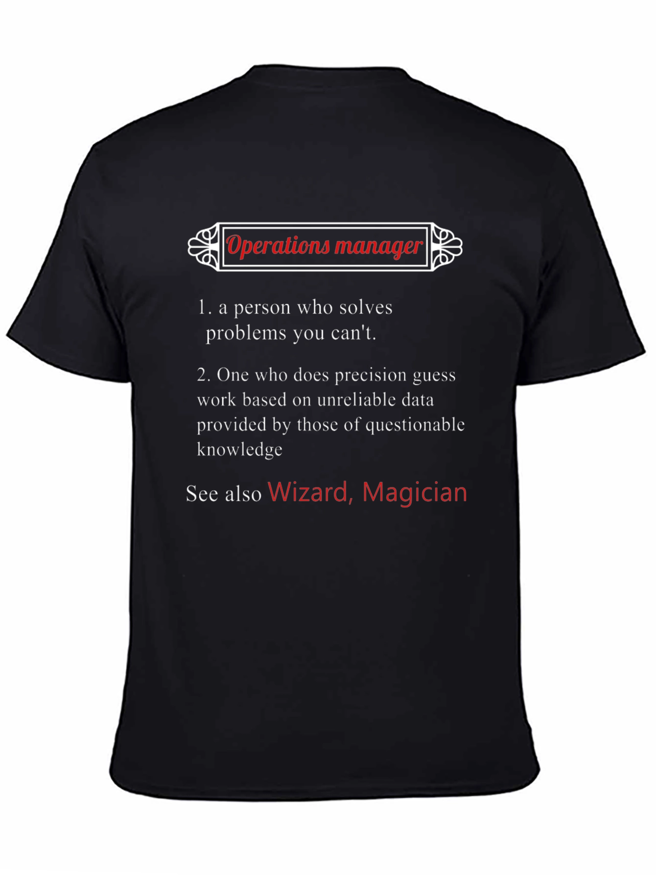 Operations Manager Definition T-Shirt