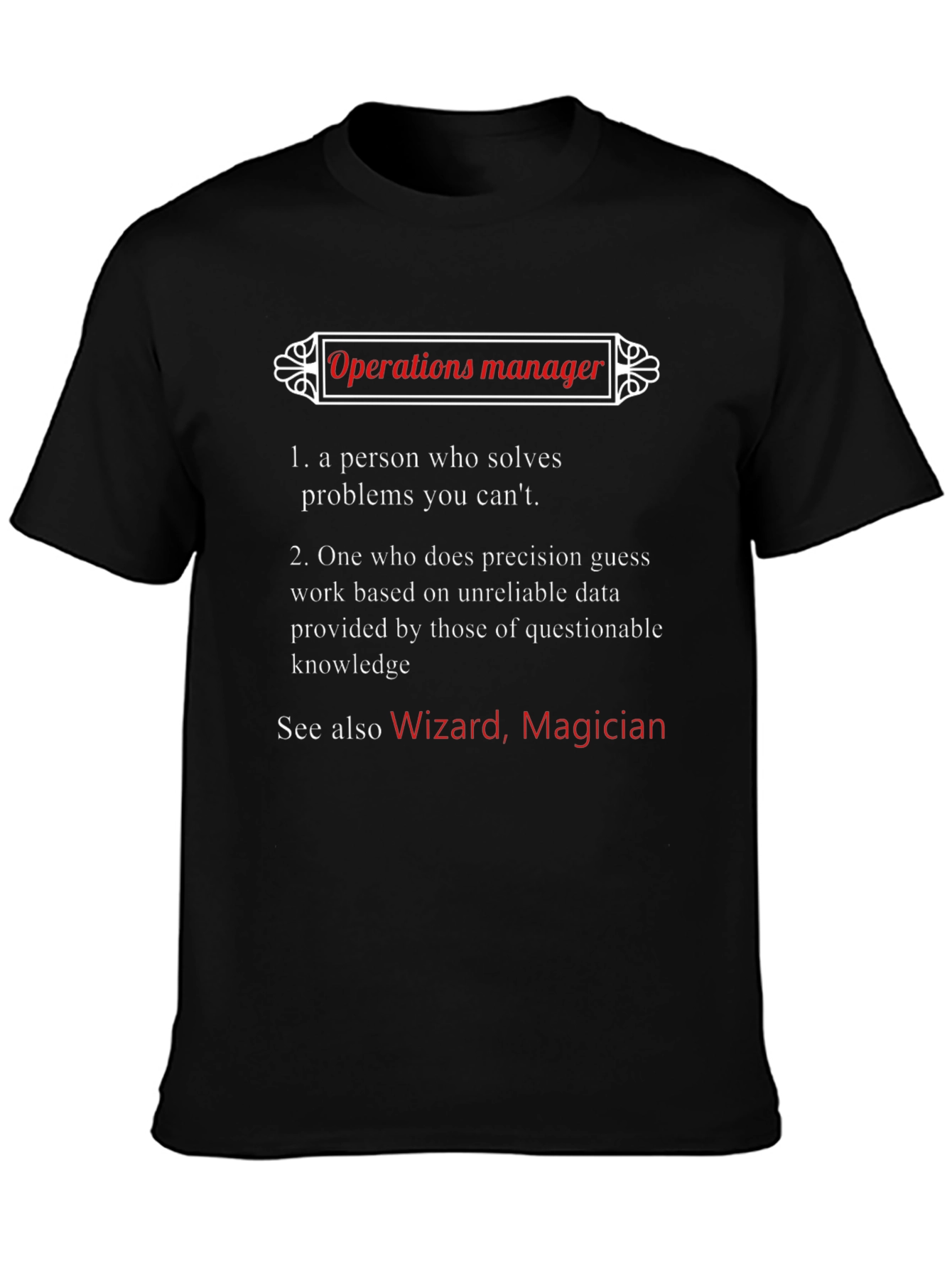 Operations Manager Definition T-Shirt