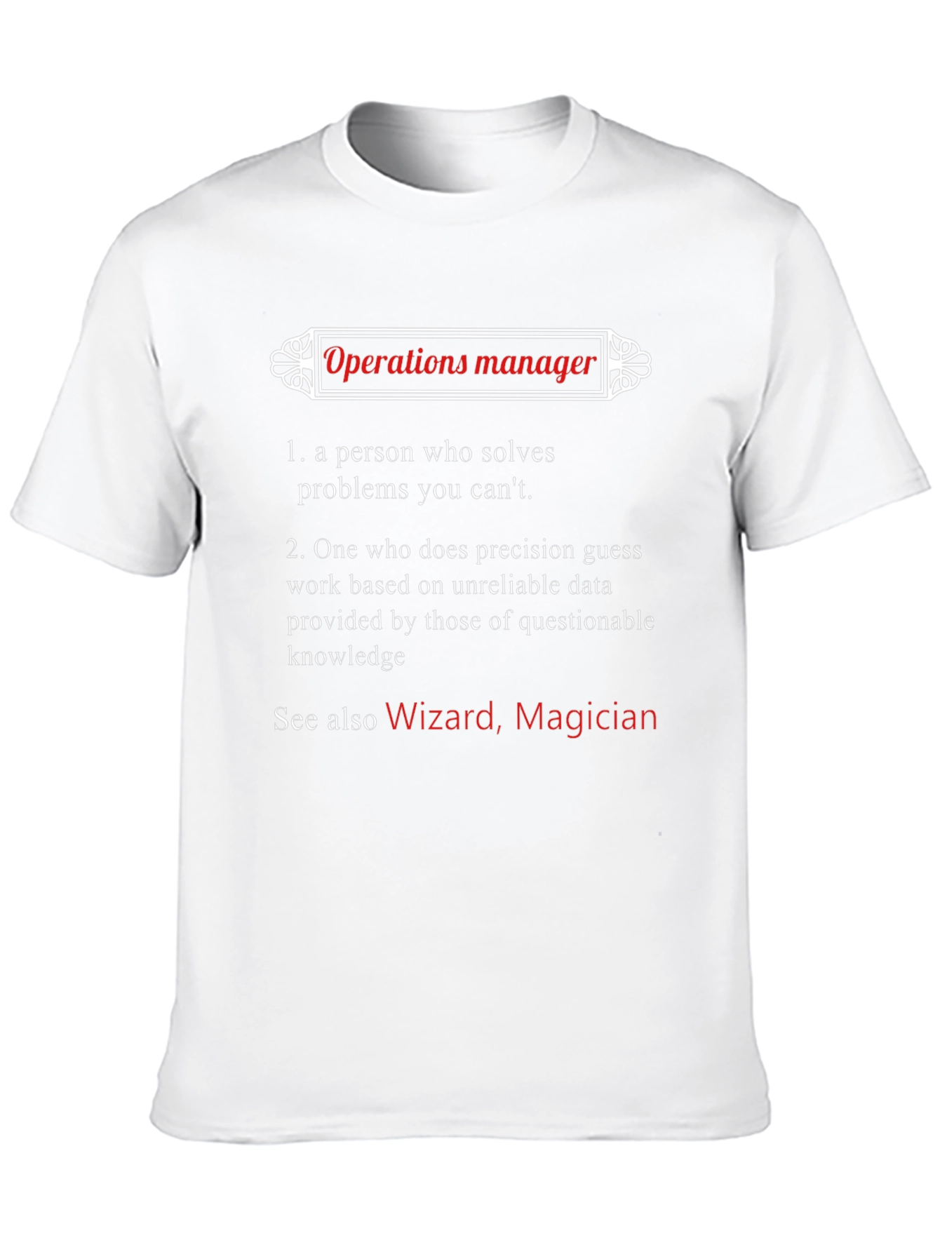 Operations Manager Definition T-Shirt