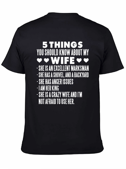 5 Things Wife T-Shirt - Husband Gift