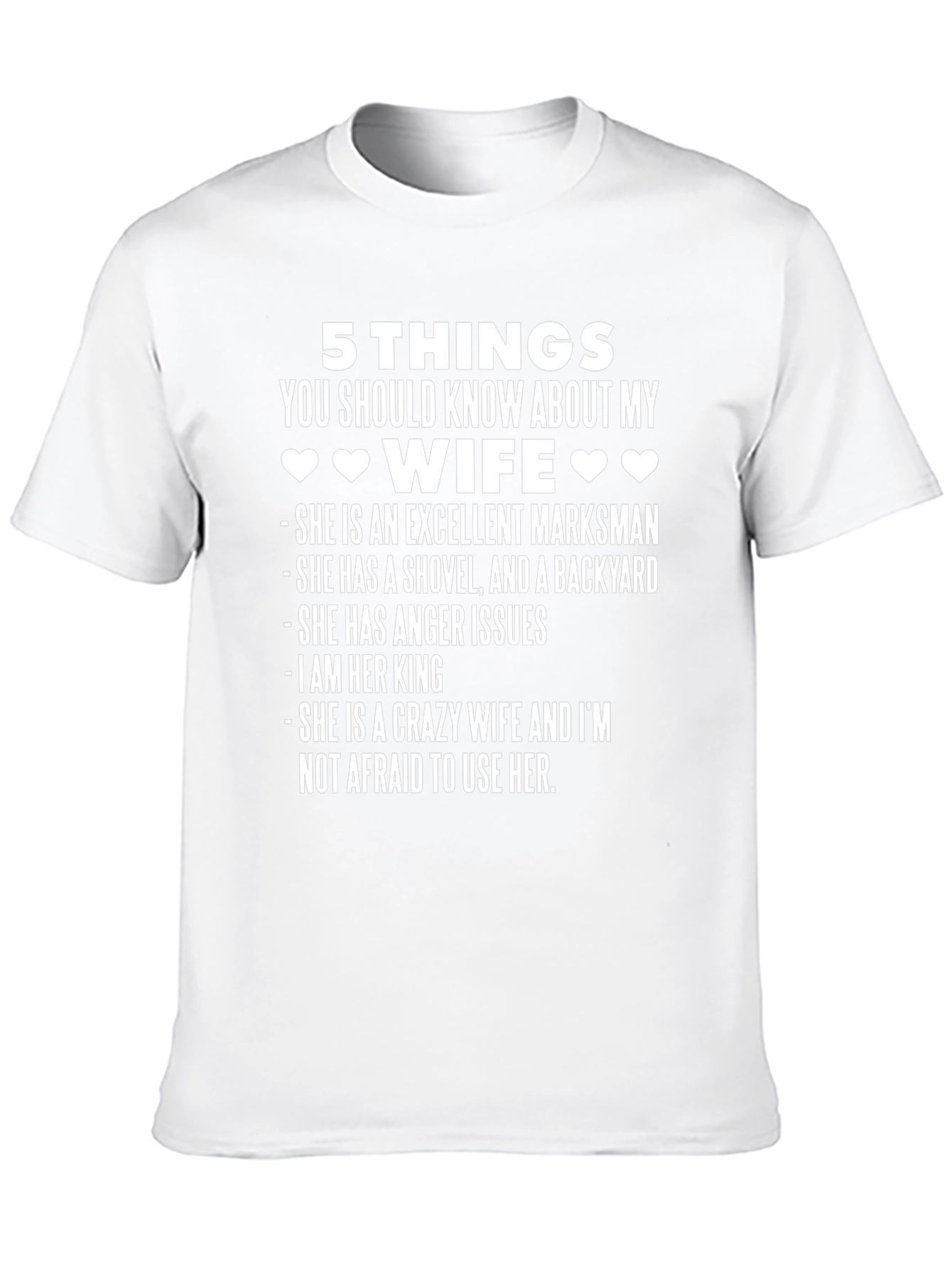 5 Things Wife T-Shirt - Husband Gift