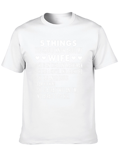 5 Things Wife T-Shirt - Husband Gift