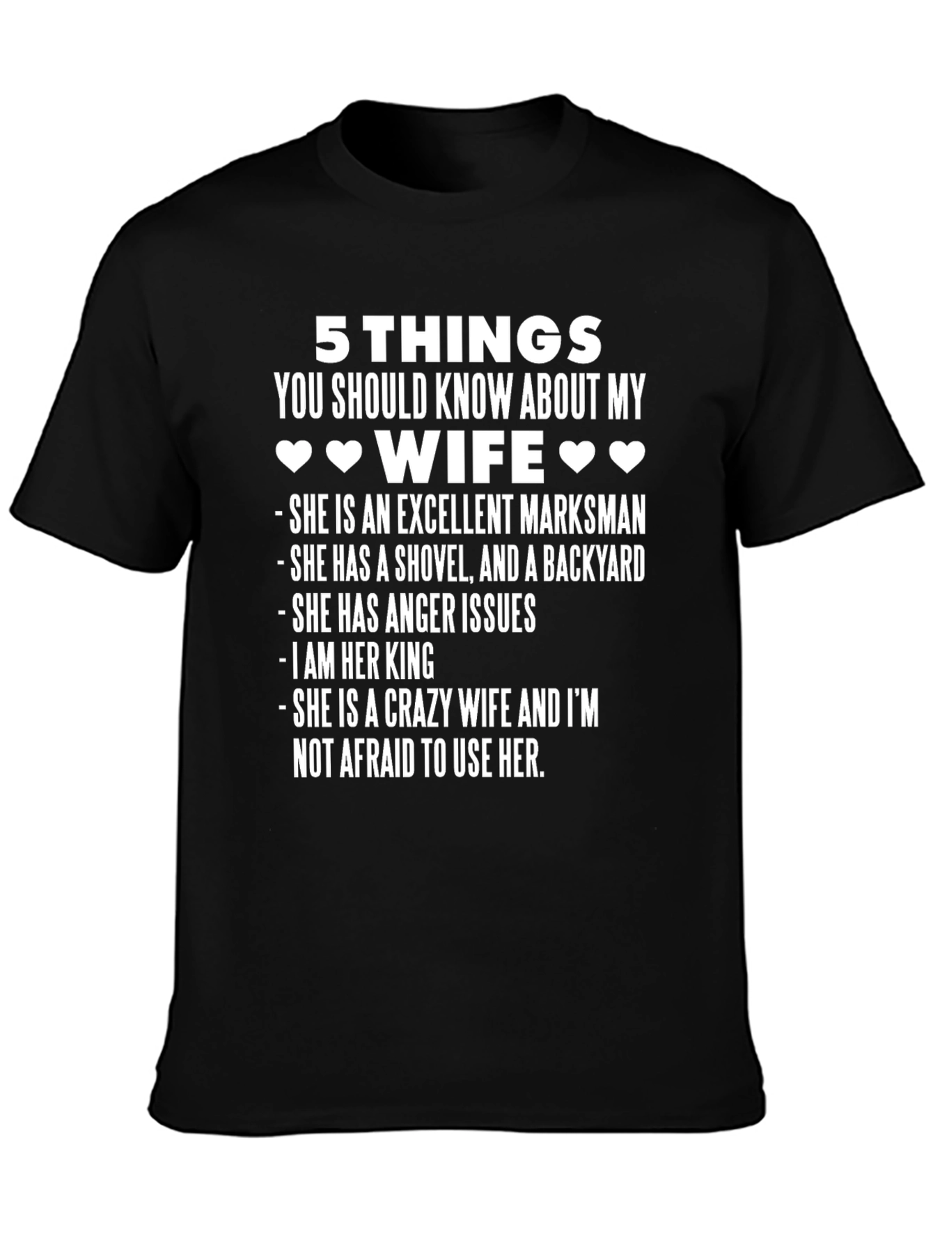 5 Things Wife T-Shirt - Husband Gift