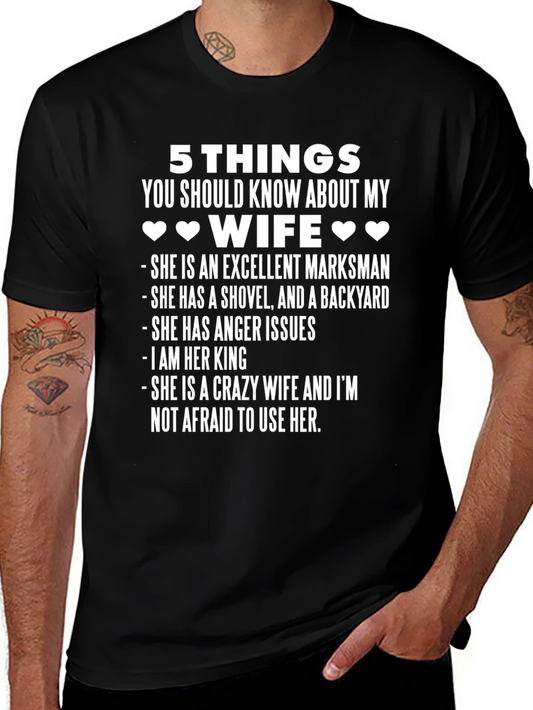 5 Things Wife T-Shirt - Husband Gift