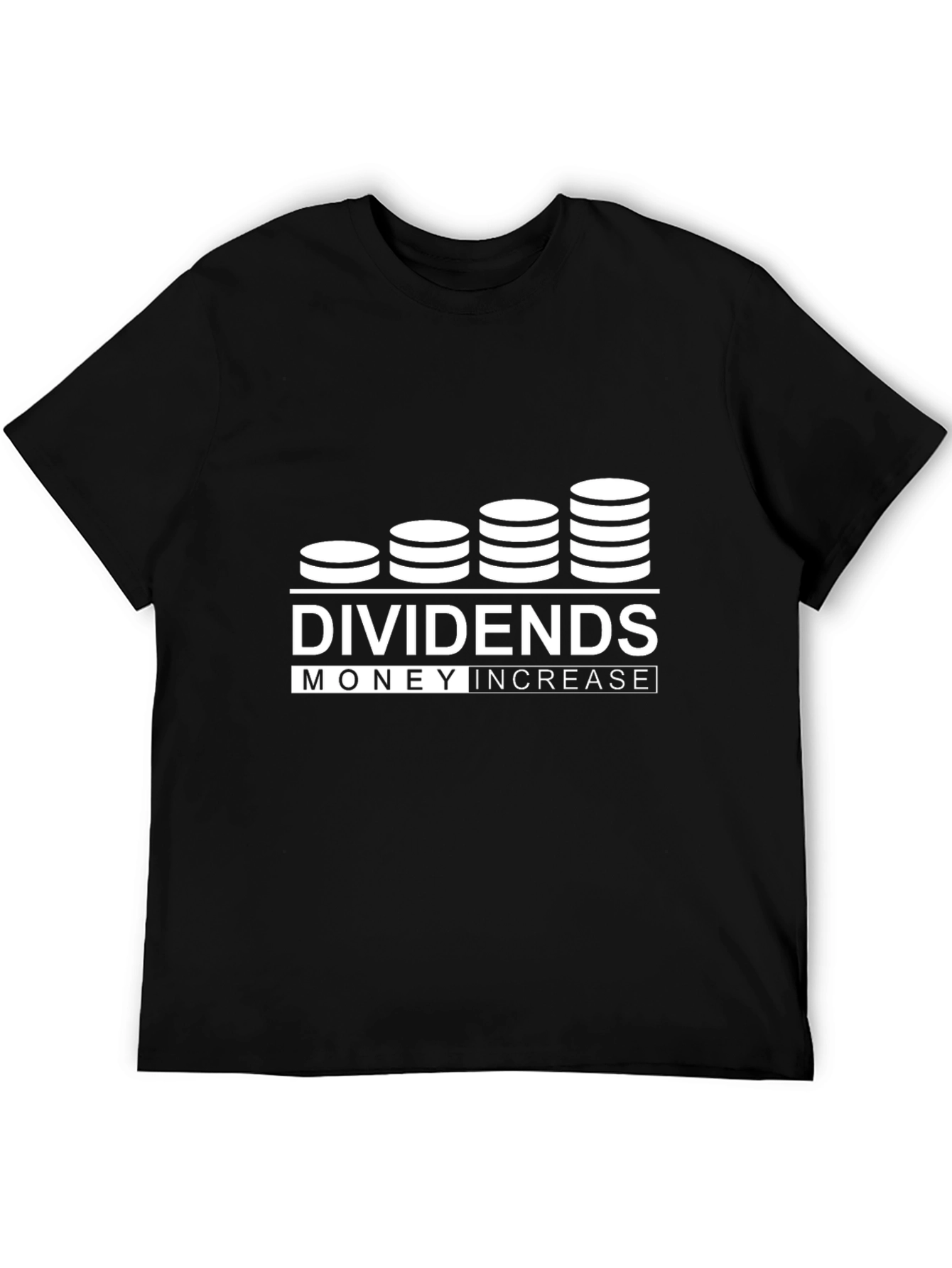 Dividends Money Increase Graphic Tee - Black