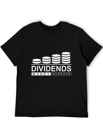 Dividends Money Increase Graphic Tee - Black