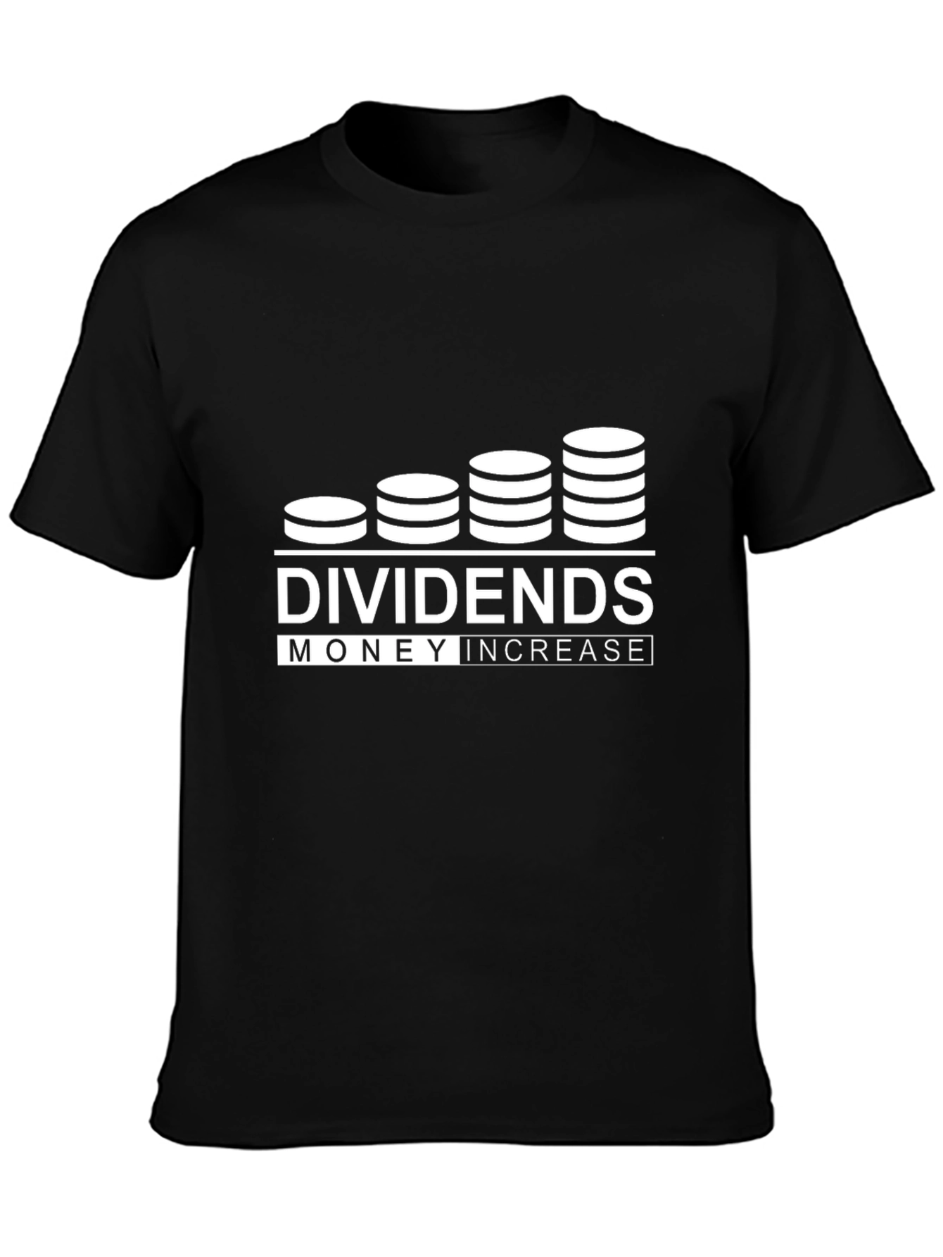 Dividends Money Increase Graphic Tee - Black