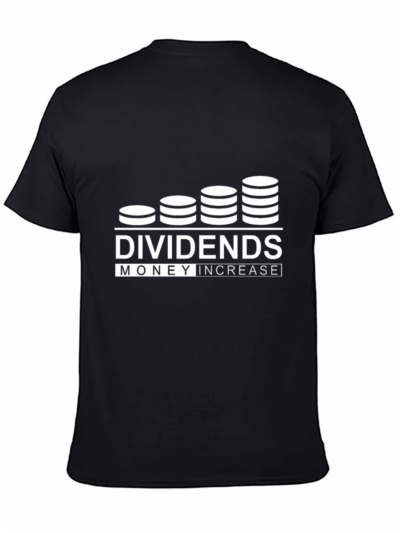 Dividends Money Increase Graphic Tee - Black