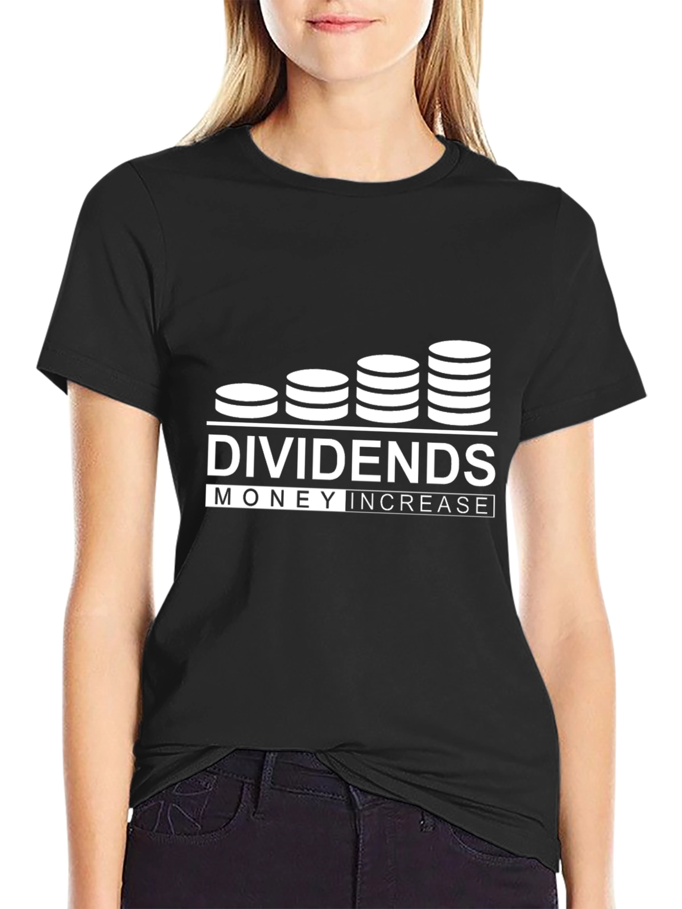 Dividends Money Increase Graphic Tee - Black