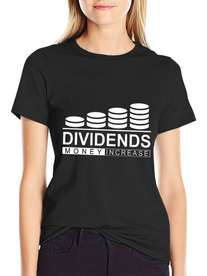 Dividends Money Increase Graphic Tee - Black