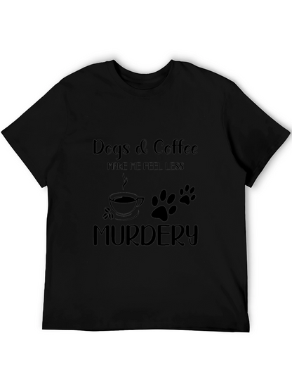 Dogs & Coffee Funny Graphic Tee