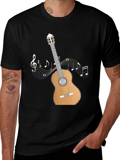 Guitar Music Notes Graphic T-Shirt