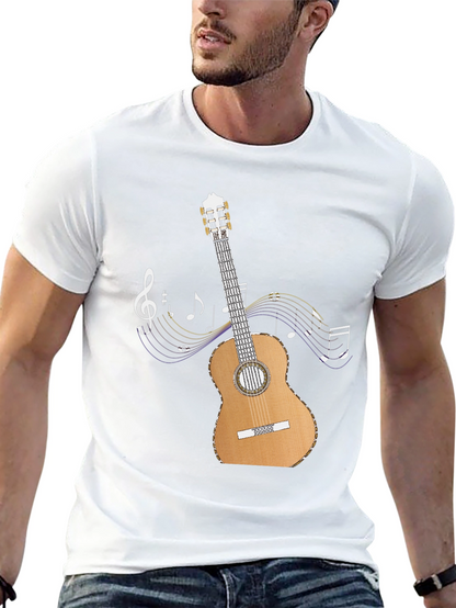 Guitar Music Notes Graphic T-Shirt