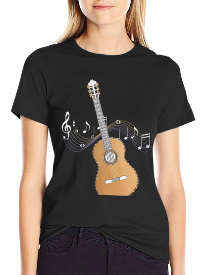 Guitar Music Notes Graphic T-Shirt