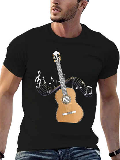 Guitar Music Notes Graphic T-Shirt