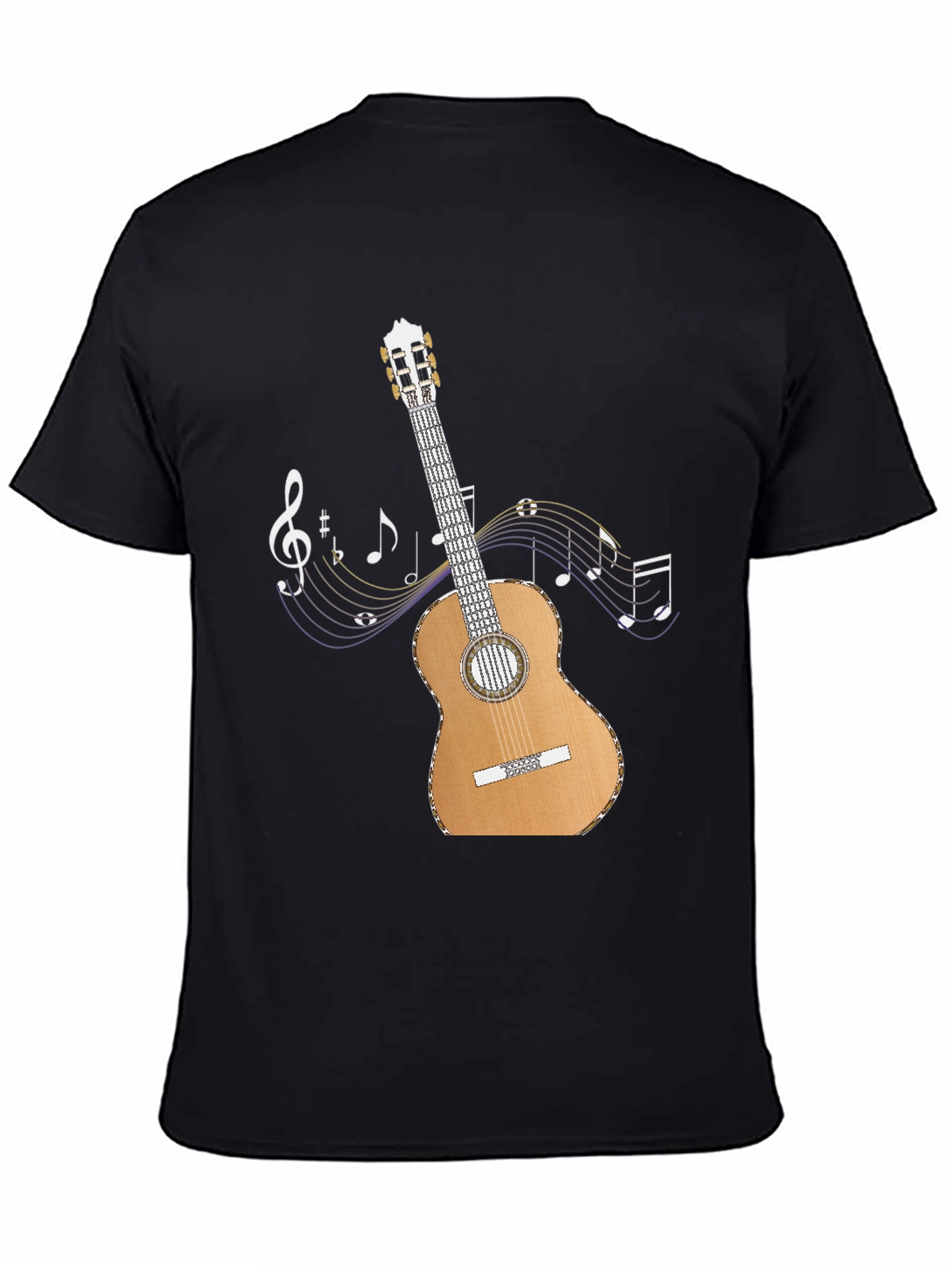 Guitar Music Notes Graphic T-Shirt