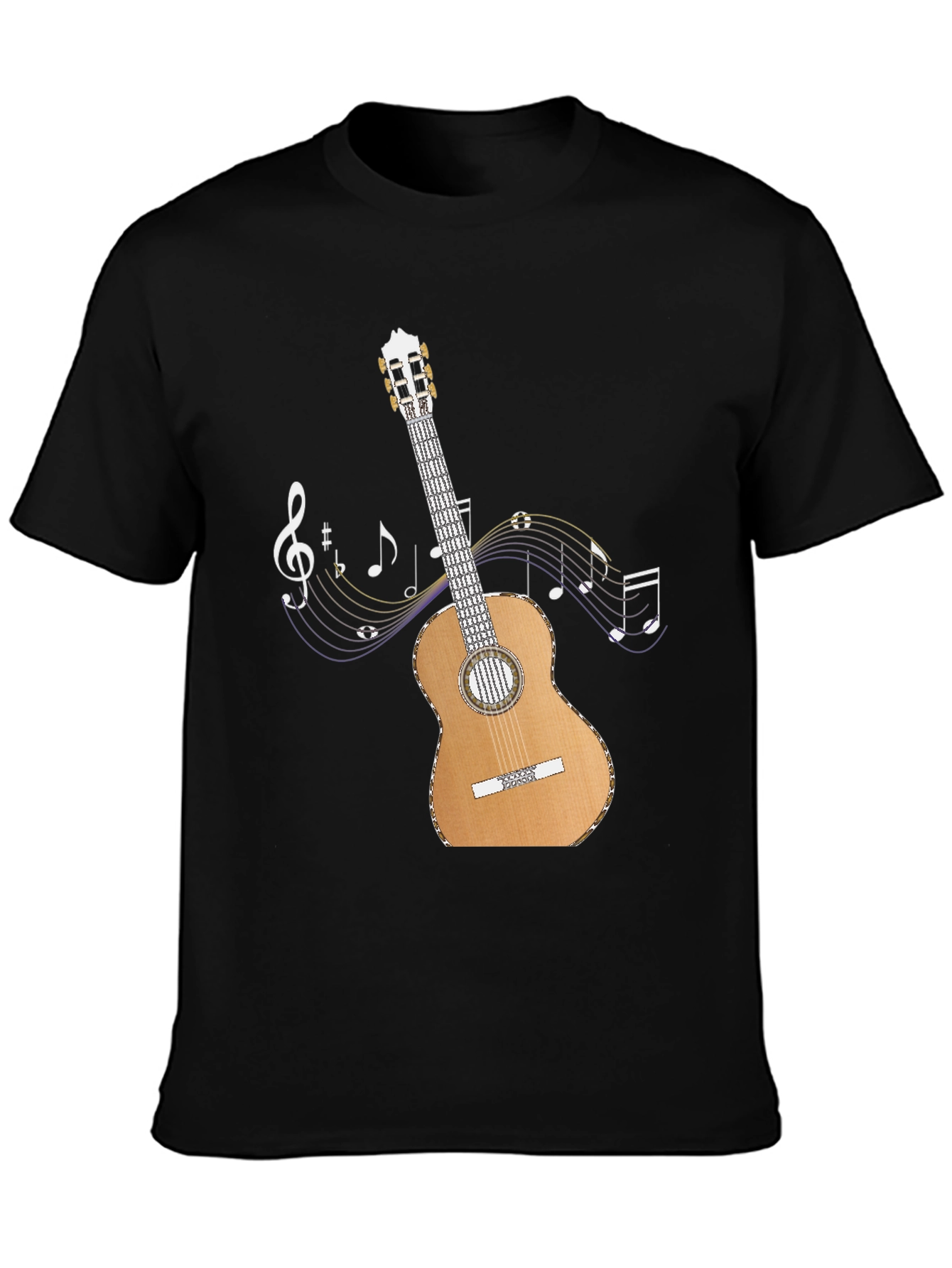 Guitar Music Notes Graphic T-Shirt